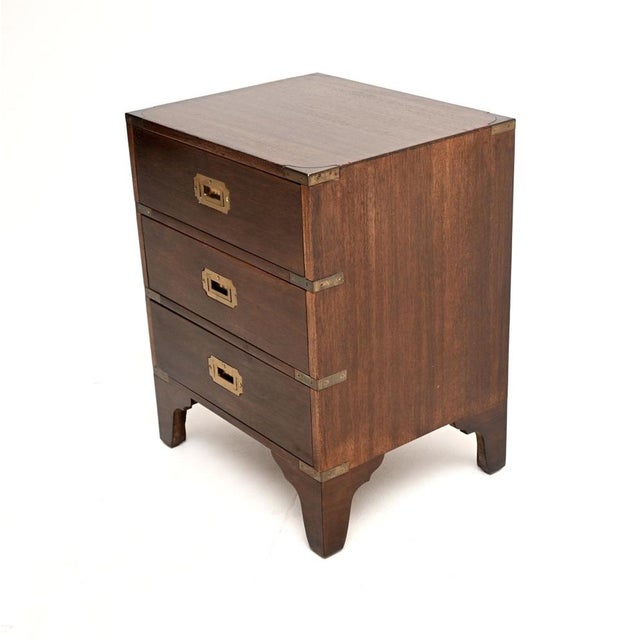 1930s Vintage Military Campaign Style Chest of Drawers, 1930 For Sale - Image 5 of 9