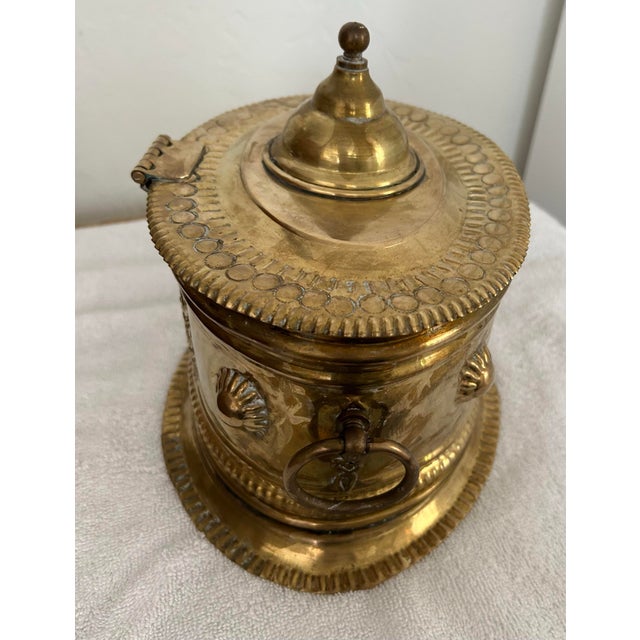 Moroccan Vintage Brass Moroccan Tea Caddy For Sale - Image 3 of 6