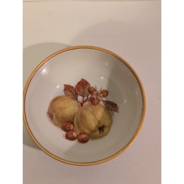Vintage German Porcelain Harvest Fruit Plates, Pedestal Stand & Nut Bowls - Set of 7 For Sale - Image 9 of 15