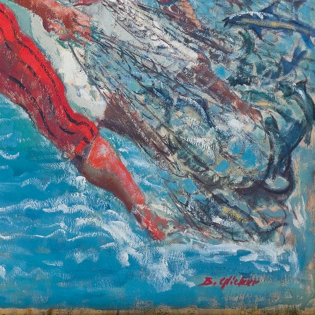 Fishermen - Benjamin Glicker, C. 1930s - 1940s For Sale In San Diego - Image 6 of 8