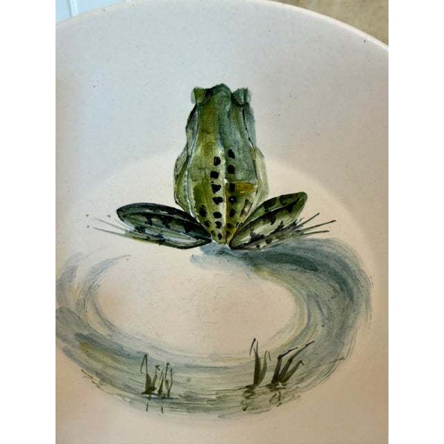 Vintage Marcel Guillot Ceramic Frog Plates - Set of 6 For Sale - Image 16 of 17