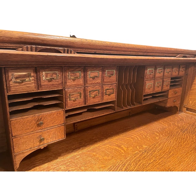 Late 20th Century Late 20th Century Rolltop Desk For Sale - Image 5 of 12