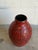 Mid-Century Modern Large Red and Black Ceramic Floor Vase Mid-Century Modern For Sale - Image 3 of 10