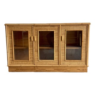 Rattan Sideboard, Italy, 1970s For Sale