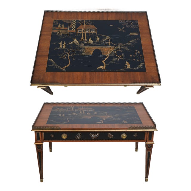 Ej Victor Newport Collection Chinoiserie Coffee Table For Sale