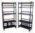 Late 20th Century Pair of Rattan Illuminated Etageres For Sale