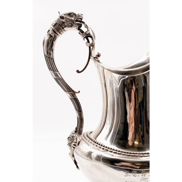 Metal Bigelow Bros. & Kennard Coin Silver Water Pitcher For Sale - Image 7 of 9