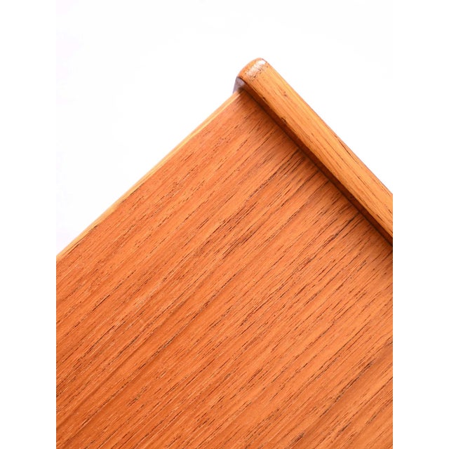 1950s Vintage Scandinavian Nightstand with Shelf and Slanted Legs, 1950s For Sale - Image 5 of 10