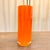 A striking vintage art glass vase in brilliant saturated orange. The tall, architectural cylinder form is beautifully...