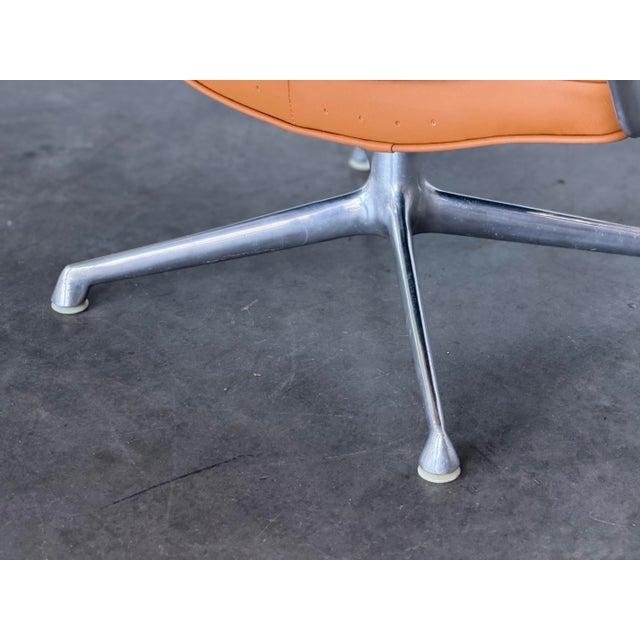 Metal Eames Time Life "Lobby" Chair - Caramel Leather - 1st Generation Model 675 Herman Miller For Sale - Image 7 of 11