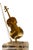 Italian 1960's Italian Polished Bronze Violin Sculpture on Acrylic Base. For Sale - Image 3 of 7