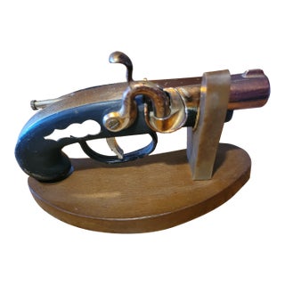 Vintage Mid-Century Pistol-Shaped Lighter For Sale