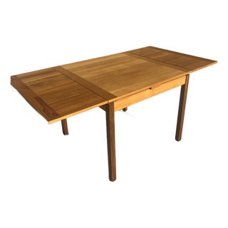 1980s Mobler Mid Century Danish Modern Expandable Square Teak Dining Table For Sale