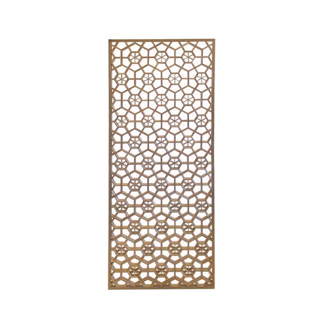 2020s Rectangular Raw Plain Wood Flower Geometric Pattern Wall Panel For Sale - Image 5 of 5