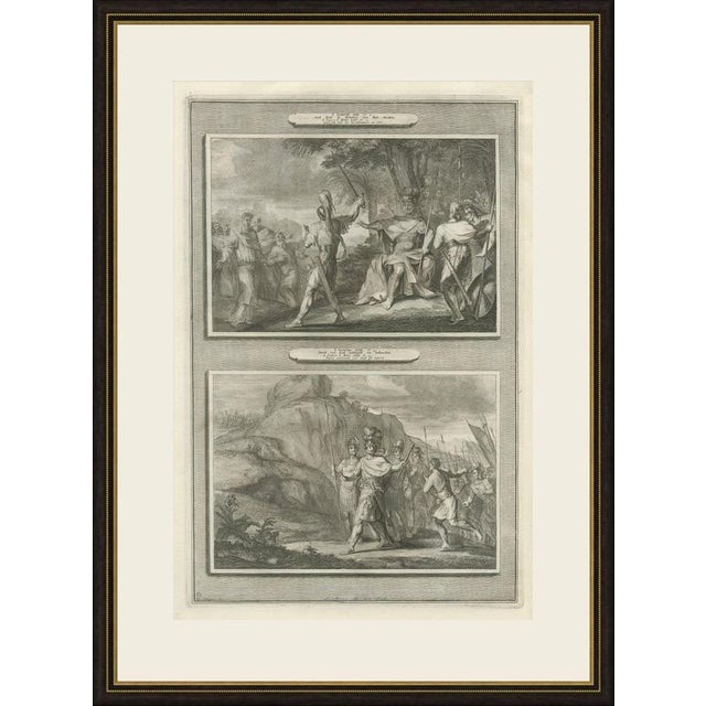 This original copper engraving from Pieter Mortier's illustrated Bible, published in Amsterdam circa 1700, shows two Old...