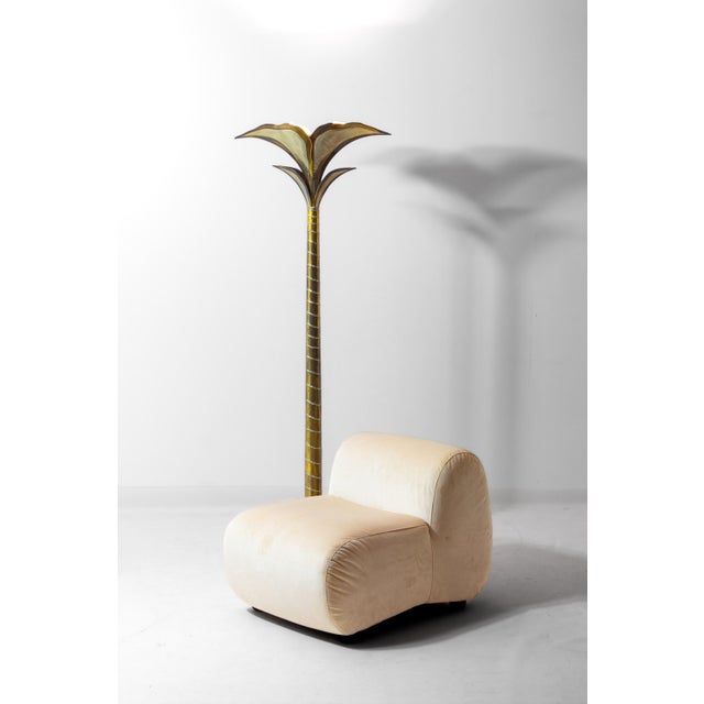 Brass Palm Floor Lamp from Henri Fernandez, 1970s For Sale - Image 6 of 10