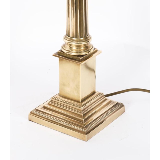 Vintage Bronze Corinthian Column Table Lamps, Set of 2 For Sale - Image 12 of 15