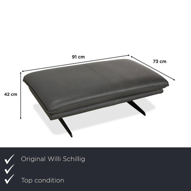 Modern Broadway Leather Stool from Willi Schillig For Sale - Image 3 of 11