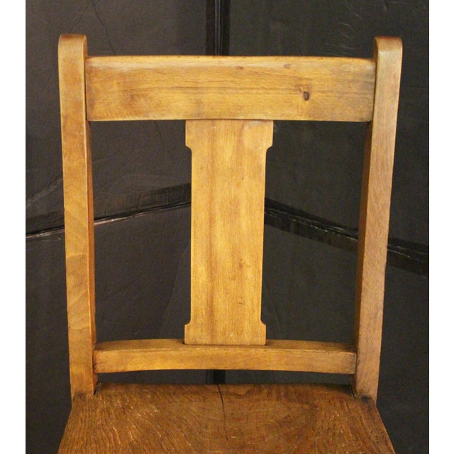 Wood 1943 English Arts & Crafts Design Clerk's Stool For Sale - Image 7 of 9
