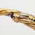 Metal 1990s Cartier 18k Gold Cabochon Lapis Lazuli Torque Bangle Bracelet For Sale - Image 7 of 10