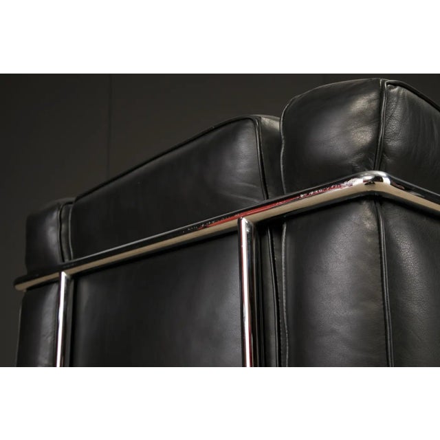 Early Year 'Lc2' Leather Club Chair by Le Corbusier for Cassina, C 1980s, Signed For Sale - Image 13 of 18