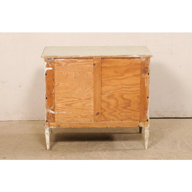 Beige Mid 20th Century Swedish Gustavian Style Painted Wood Chest For Sale - Image 8 of 12