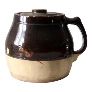 Antique Stoneware Bean Pot