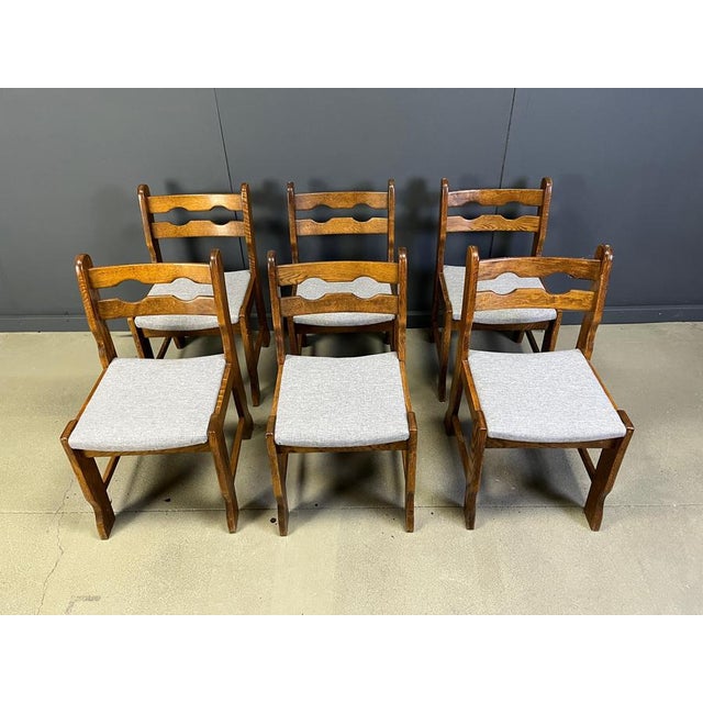Brown Vintage Brutalist Dining Chairs, 1960s, Set of 6 For Sale - Image 8 of 10