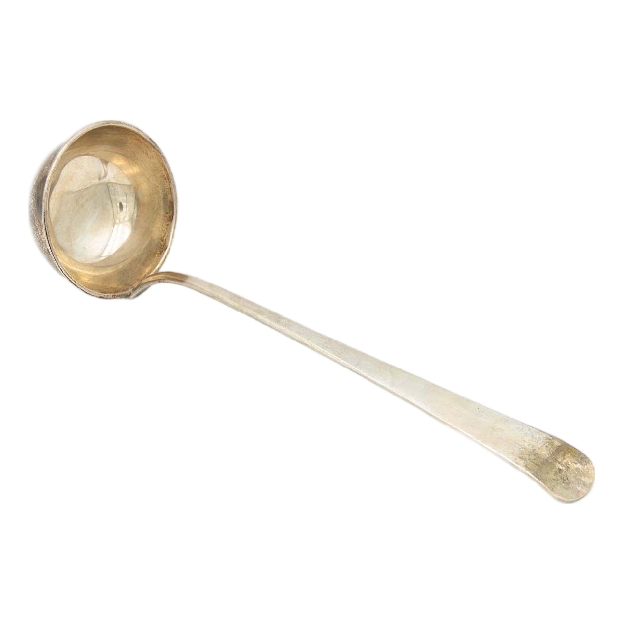 Silver Soup Ladle with Shell Rim | Chairish