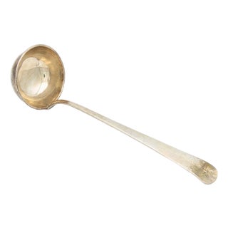 Silver Soup Ladle with Shell Rim For Sale