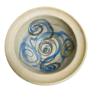 Susan Anderson 1993 Studio Pottery Hand Painted Huge Bowl