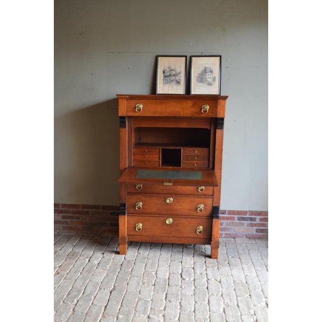 Antique Oak Empire Secretaire Desk For Sale - Image 14 of 14