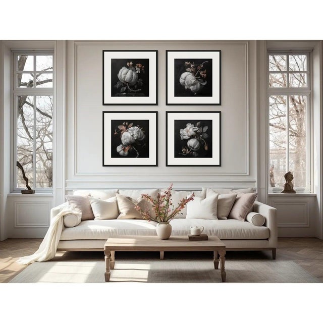 'Blossoming Flowers' - Framed Botanical Prints - Set of 4 Limited Edition Print by Diane Grant Studio. Edition of 10. *All...
