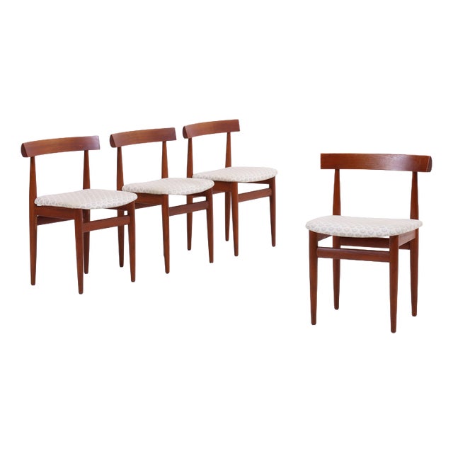 Teak Roundette Chairs by Hans Olsen for Frem Røjle, Set of 4 For Sale