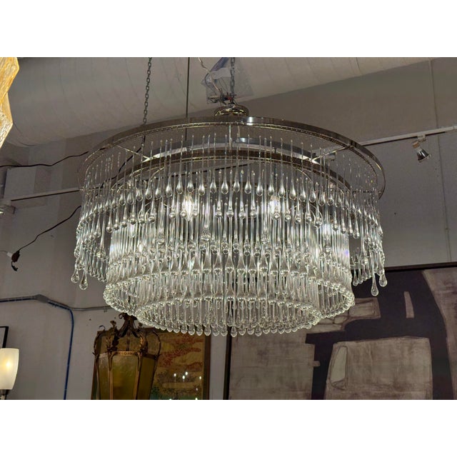 Ochre Ochre Light Drizzle Three-Tier Round Chandelier For Sale - Image 4 of 12