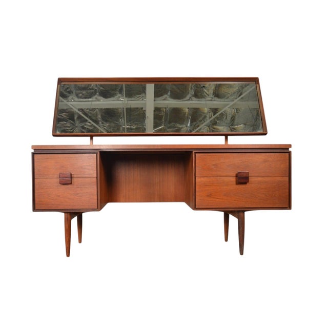 Mid-Century Modern Ib Kofod Larsen "Danish Range" Vanity in Teak + Rosewood For Sale - Image 3 of 7