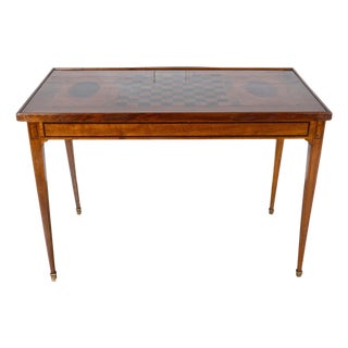 Late 18th-Century Tric Trac Games Table in Varnished Marquetry For Sale