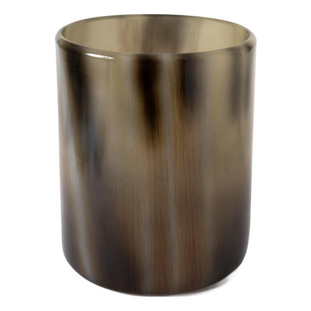 Erin Gates x Kassatex - Cambridge Faux Horn Waste Basket For Sale