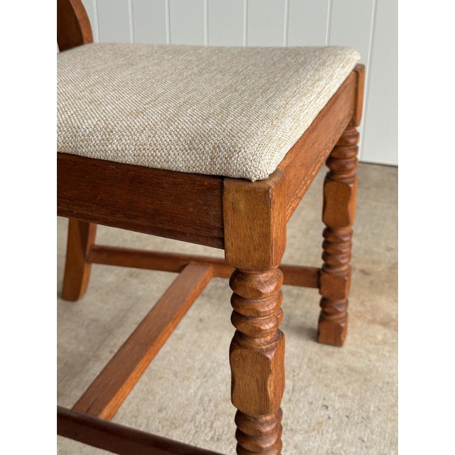 Set of Four Antique English Oak Dining Chairs, C. 1900 For Sale - Image 13 of 18