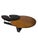 Large Biomorphic Kidney Shaped Two-Tone Mahogany & Black Coffee / Cocktail Table For Sale - Image 10 of 18