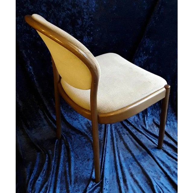Vintage Upholstered Chair with Brown Beech Wood Frame and Colored Pad from Thonet, 1980s For Sale - Image 3 of 7