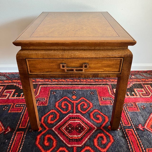 High quality furniture maker Century Furniture designed by Raymond K Sabota Burl nightstand/ end table Burl wood and...