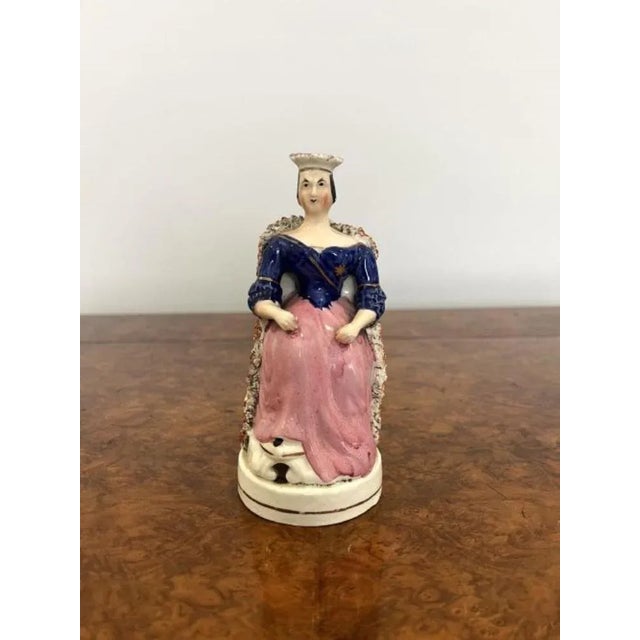 Victorian Staffordshire Royal Figures, 1860s, Set of 2 For Sale - Image 4 of 6