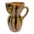 Antique Hand-Painted Ceramic Water Pitcher W. Handle. For Sale