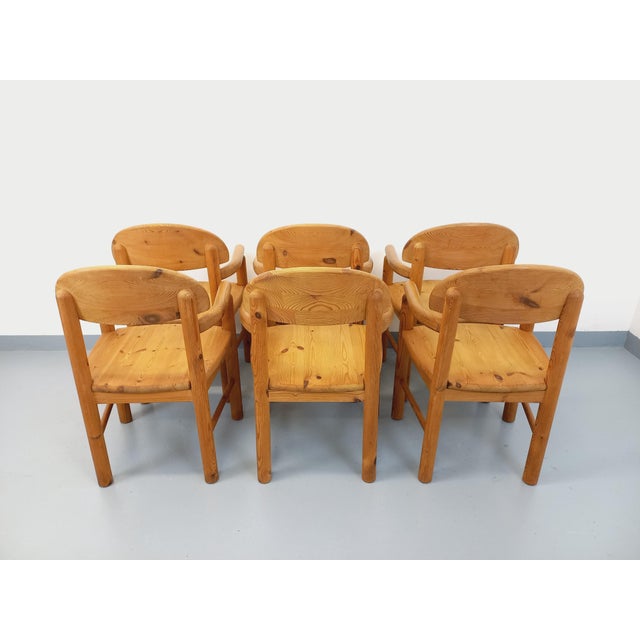 1960s Vintage Scandinavian Armchairs in Pine by Rainer Daumiller, 1960s, Set of 6 For Sale - Image 5 of 18
