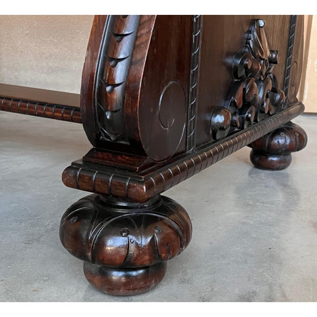 19th Century French Renaissance Desk with Three drawers For Sale - Image 13 of 18