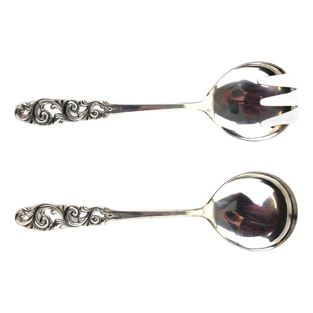 Salad Servers in 830 Silver from Mylius NM, Norway, 1960s, Set of 2 For Sale