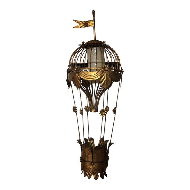 1940s Vintage Italian Hot Air Balloon Chandelier** | Chairish