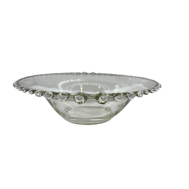 Transparent Mid 20th Century Imperial Glass Candlewick Belled Bowl For Sale - Image 8 of 8