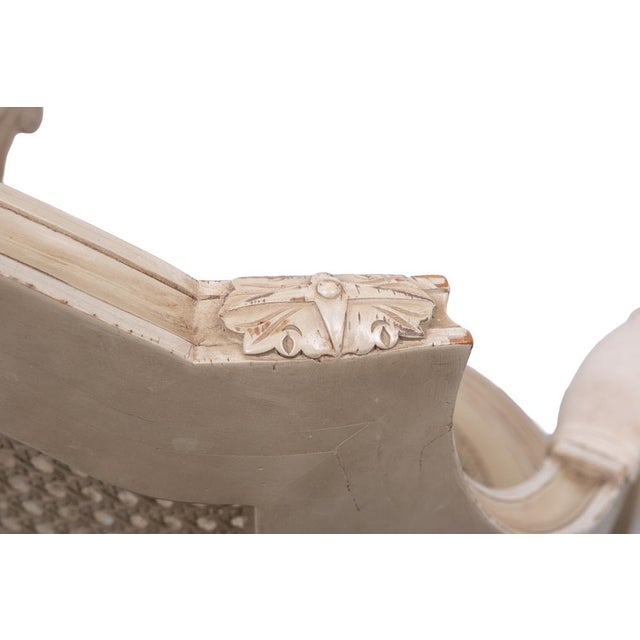 Louis XVI Style Barrel Cane Desk Chair, 1900 For Sale - Image 9 of 13